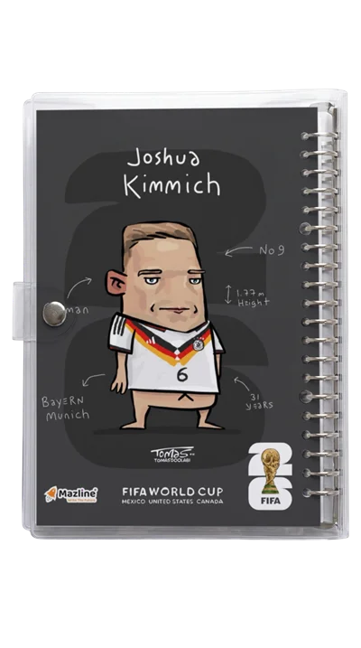 دفتر کلاسور شیشه ای جاشووا کیمیچ Joshua Kimmich Worldcup 2026