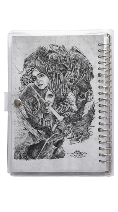 دفتر کلاسور شیشه ای Beauty of the dark