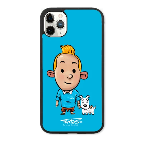 قاب موبایل تن تن آبی blue tin tin
