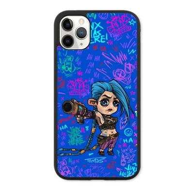 قاب موبایل جینکس بکگراند آبی  jinx