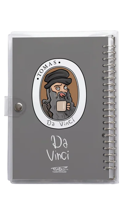 دفتر کلاسور شیشه ای لئوناردو داوینچی Leonardo da Vinci