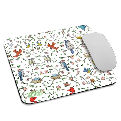 موس پد طرح باغ پرندگان mouse pad birds garden