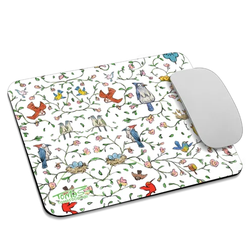 موس پد طرح باغ پرندگان mouse pad birds garden