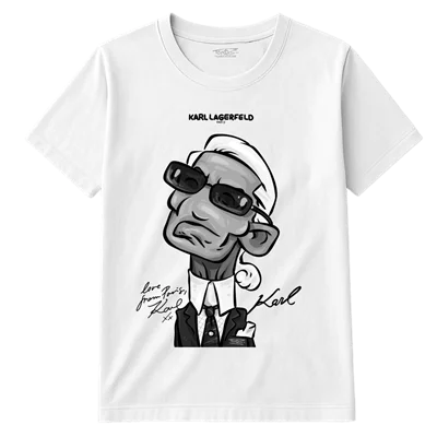 تیشرت چهره کارل لاگرفلد  tshirt karl otto lagerfeld