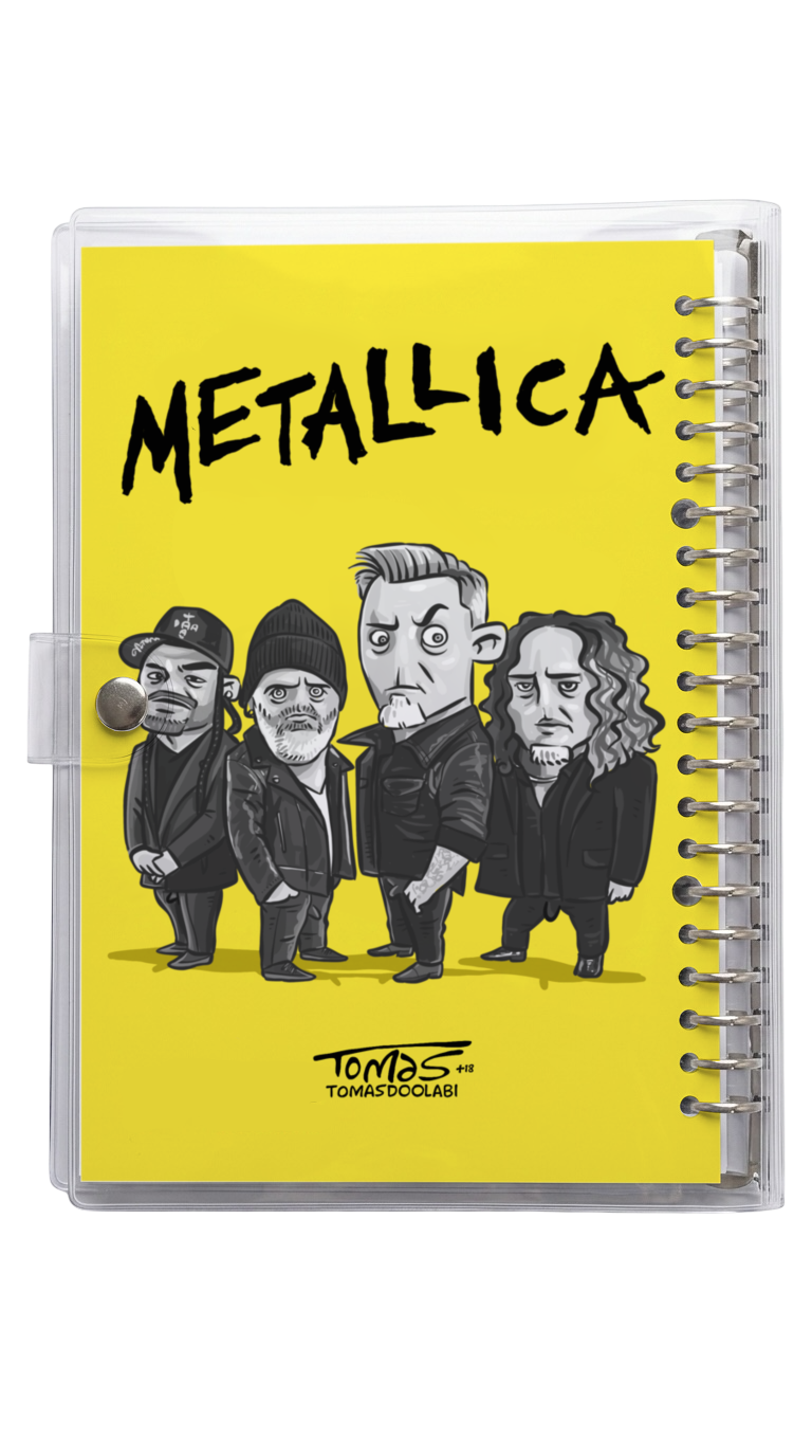 دفتر کلاسور شیشه ای گروه متالیکا Metallica