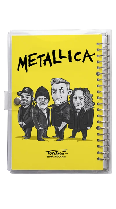 دفتر کلاسور شیشه ای گروه متالیکا Metallica