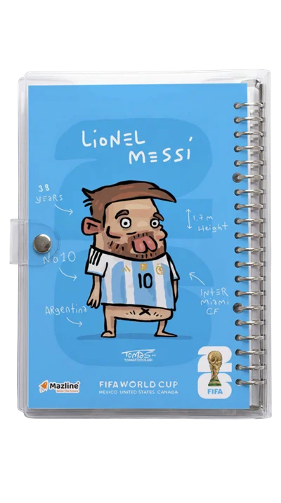 دفتر کلاسور شیشه ای لیونل مسی Lionel messi Worldcup 2026