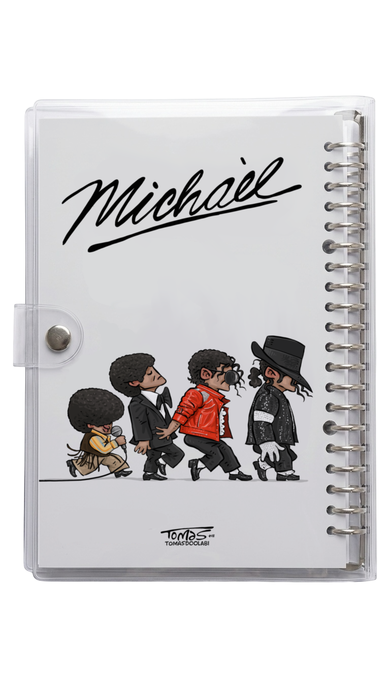 دفتر کلاسور شیشه ای تکامل مایکل جکسون Michael Jackson Revolution