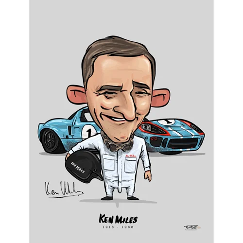 پوستر کن مایلز راننده فورد Ken Miles