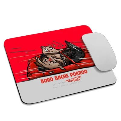 موس پد طرح توماس با ماشین قرمز در جاده mouse pad tomas red car