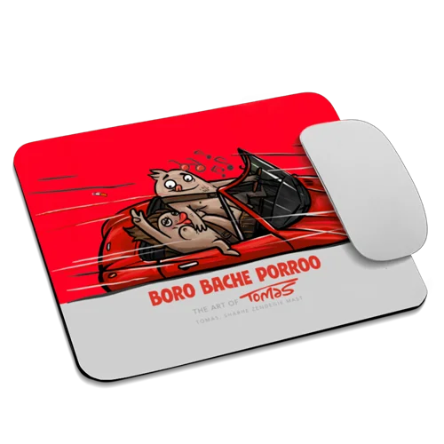 موس پد طرح توماس با ماشین قرمز در جاده mouse pad tomas red car